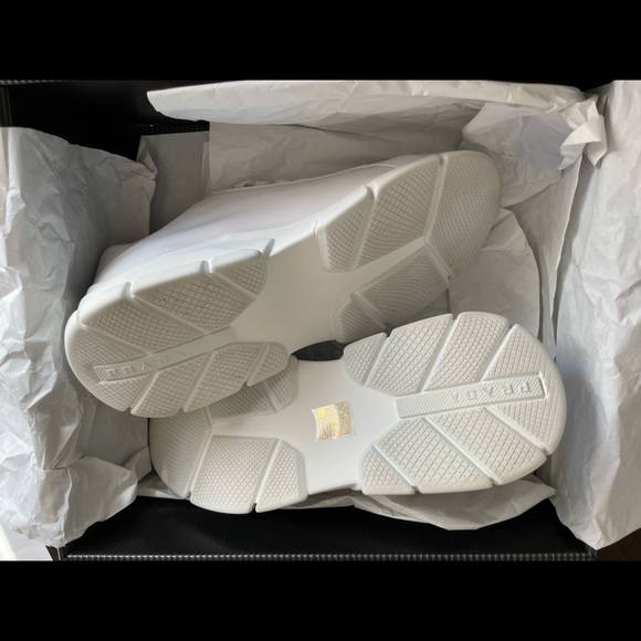 Prada Nylon Bicolor Logo Trainer Sneakers - Women size 38 - Brand NEW - Picture 5 of 13